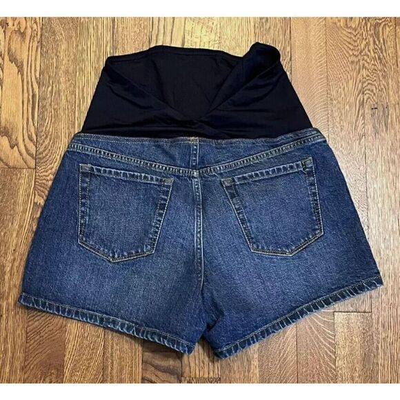 Isabel Maternity by Ingrid & Isabel Blue Jean Shorts - Picture 3 of 5